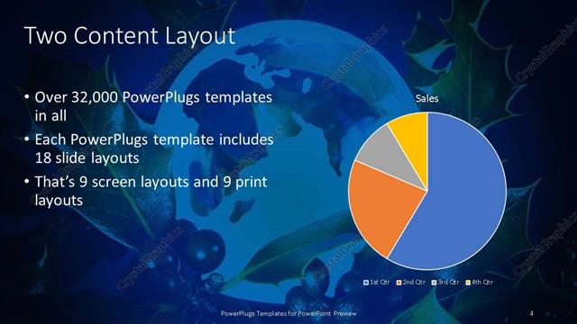 Two Content presentation slide layout