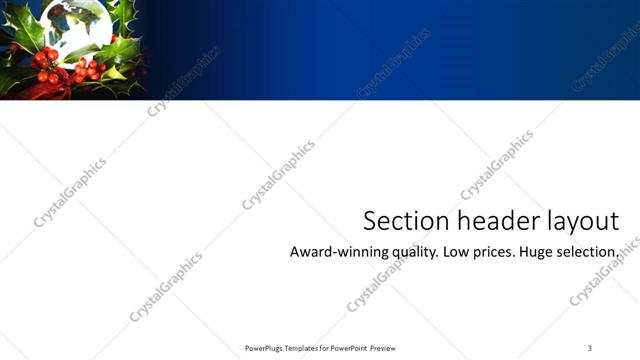 Section Header presentation slide layout