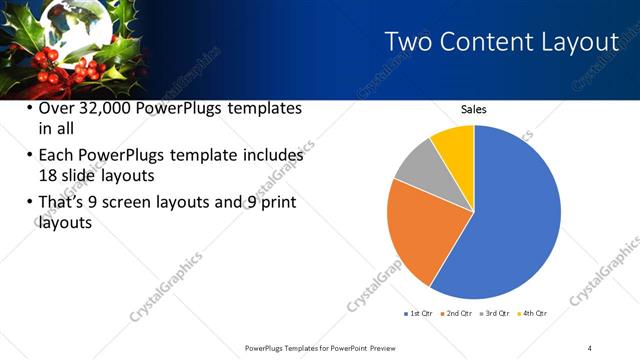 Two Content presentation slide layout