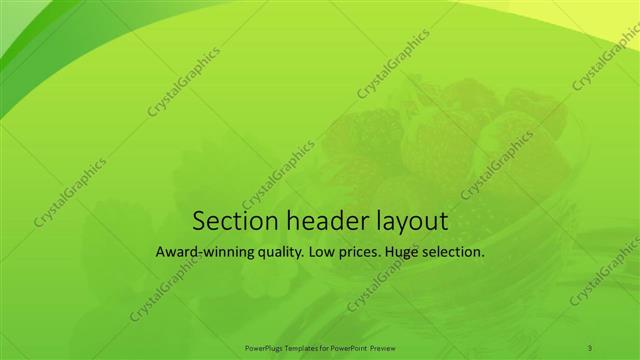 Section Header presentation slide layout
