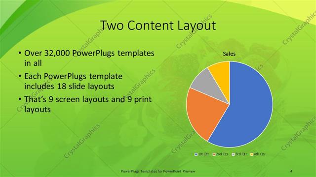 Two Content presentation slide layout