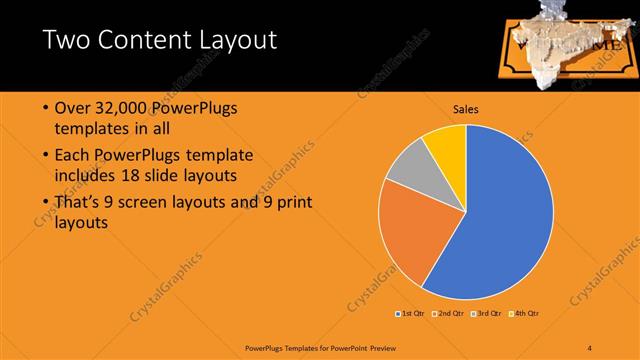 Two Content presentation slide layout