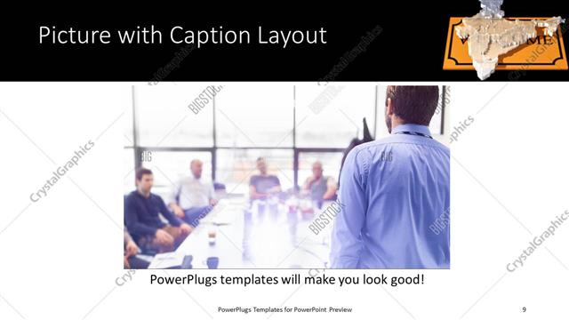 Picture with Caption presentation slide layout
