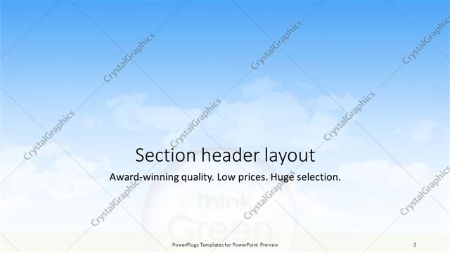 Section Header presentation slide layout