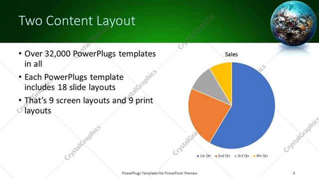 Two Content presentation slide layout