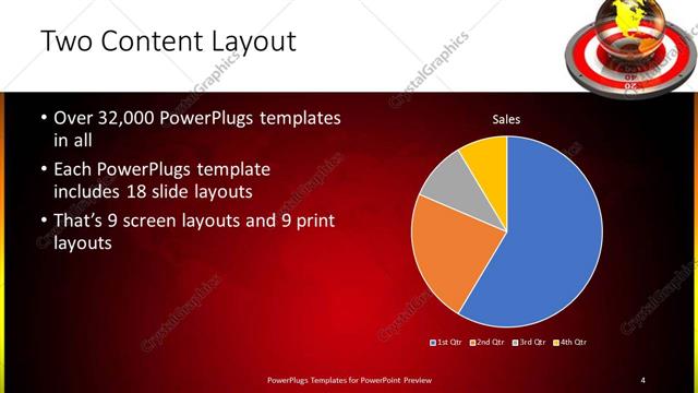 Two Content presentation slide layout