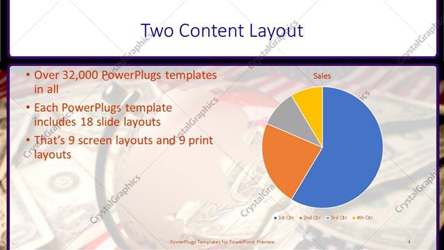 Two Content presentation slide layout