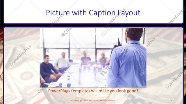 Picture with Caption presentation slide layout