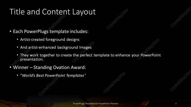 Title and Content presentation slide layout