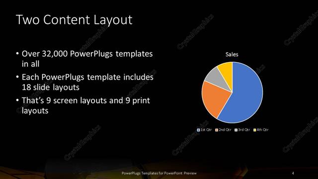 Two Content presentation slide layout