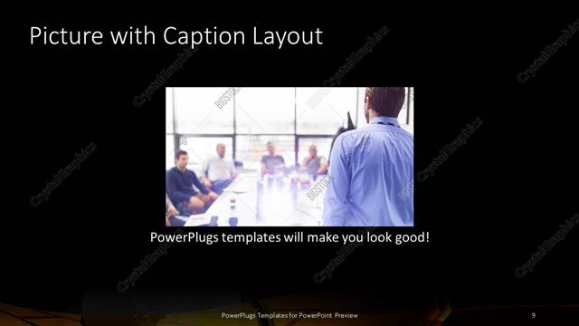 Picture with Caption presentation slide layout