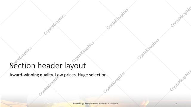 Section Header presentation slide layout