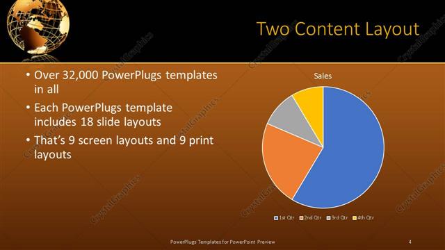 Two Content presentation slide layout