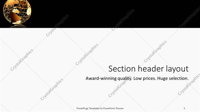 Section Header presentation slide layout