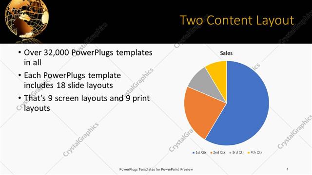 Two Content presentation slide layout