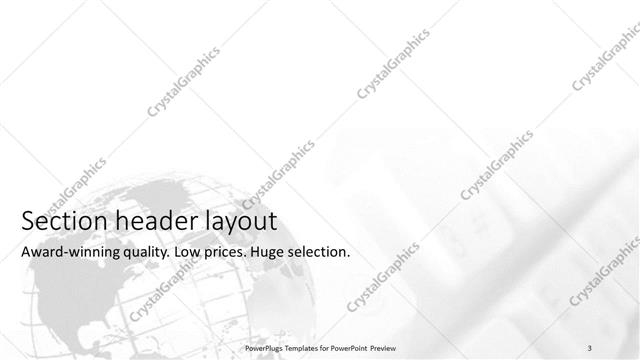 Section Header presentation slide layout