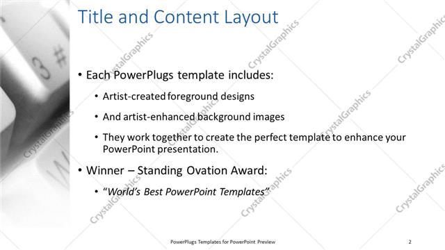 Title and Content presentation slide layout