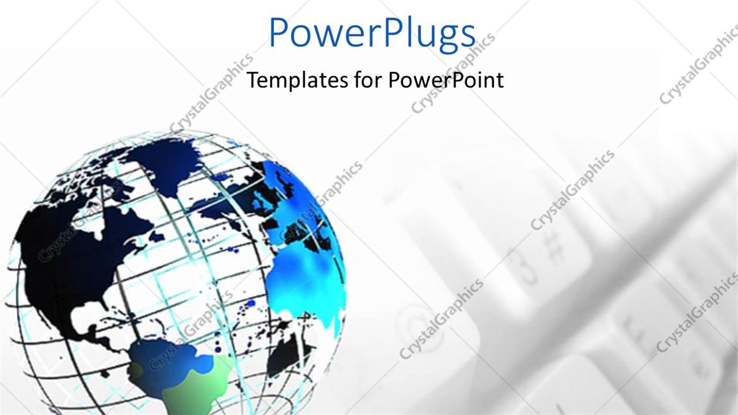 Featuring Transparent Metallic Earth Globe Frame on a White Background