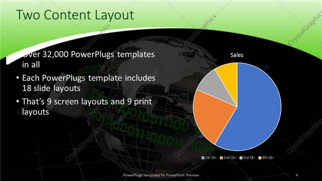 Two Content presentation slide layout