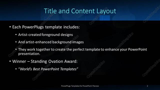 Title and Content presentation slide layout