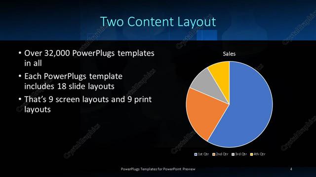 Two Content presentation slide layout
