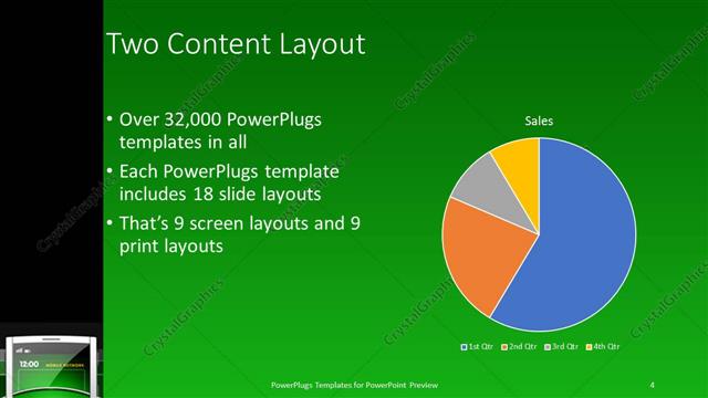 Two Content presentation slide layout
