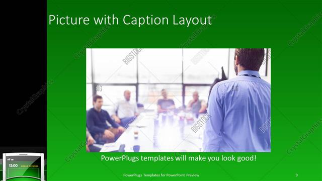 Picture with Caption presentation slide layout