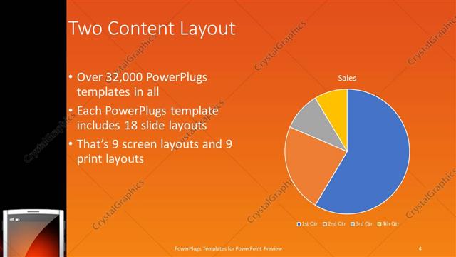 Two Content presentation slide layout