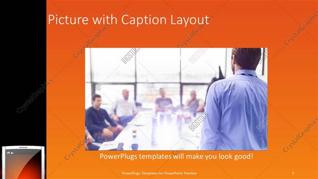 Picture with Caption presentation slide layout