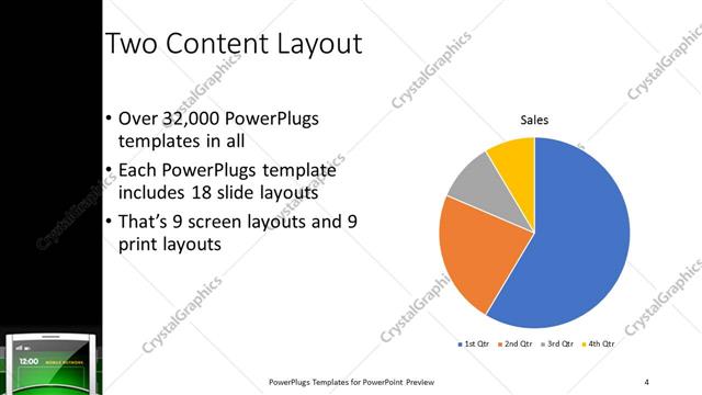 Two Content presentation slide layout