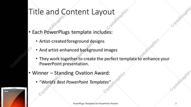 Title and Content presentation slide layout