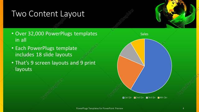 Two Content presentation slide layout