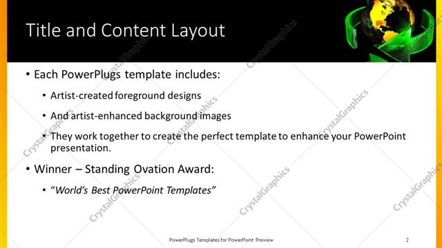 Title and Content presentation slide layout