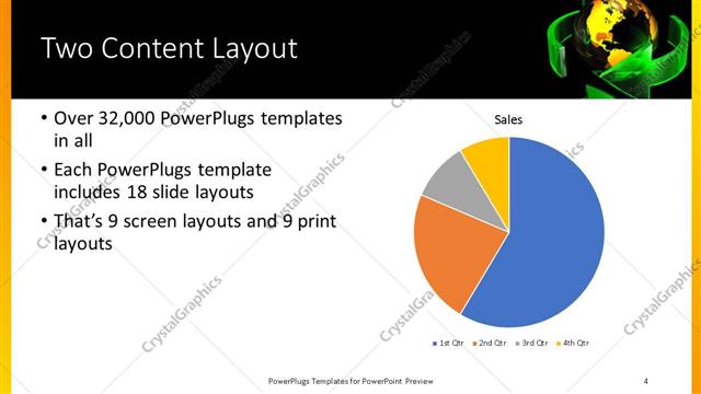 Two Content presentation slide layout