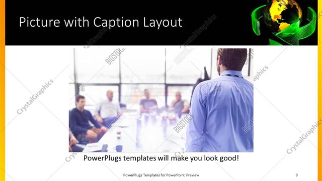 Picture with Caption presentation slide layout