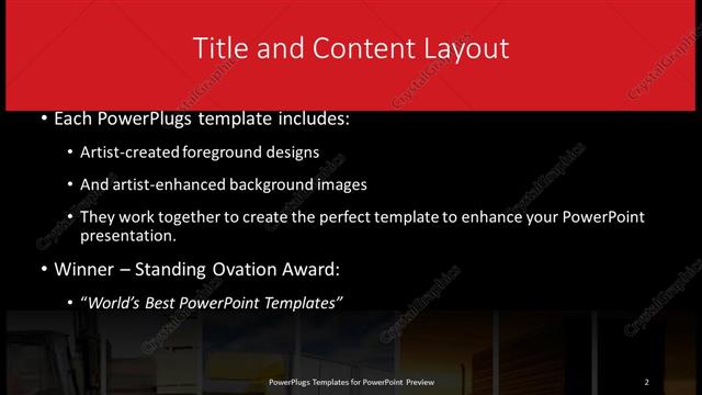 Title and Content presentation slide layout