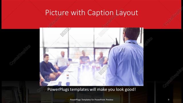Picture with Caption presentation slide layout