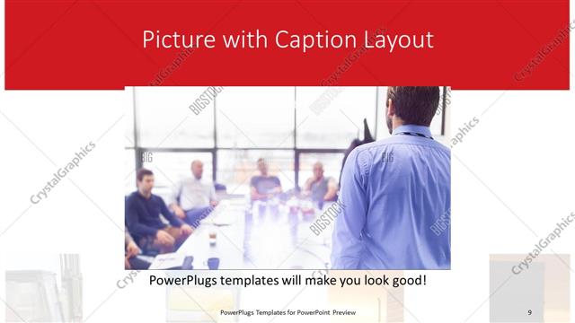 Picture with Caption presentation slide layout
