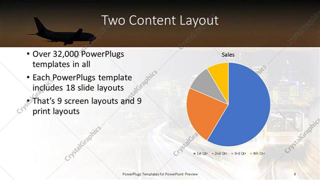 Two Content presentation slide layout
