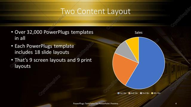 Two Content presentation slide layout