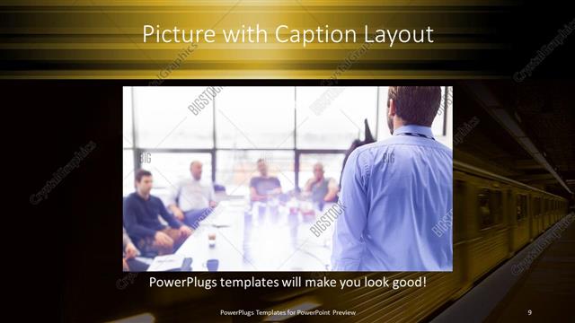 Picture with Caption presentation slide layout
