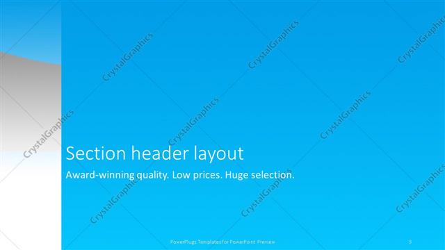 Section Header presentation slide layout