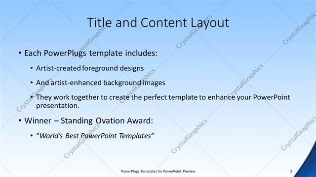 Title and Content presentation slide layout