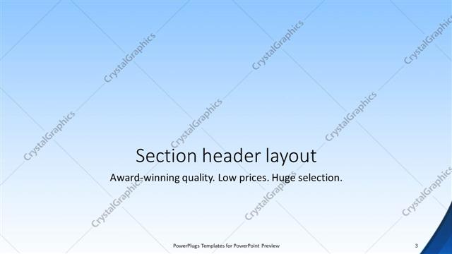 Section Header presentation slide layout
