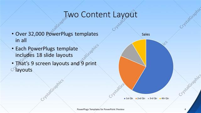 Two Content presentation slide layout