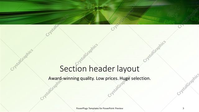 Section Header presentation slide layout