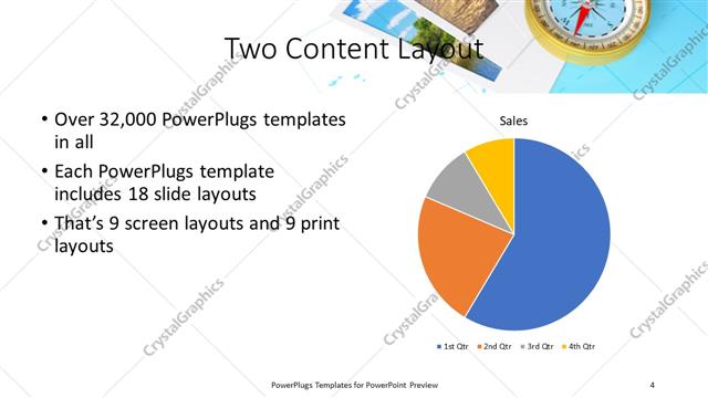 Two Content presentation slide layout