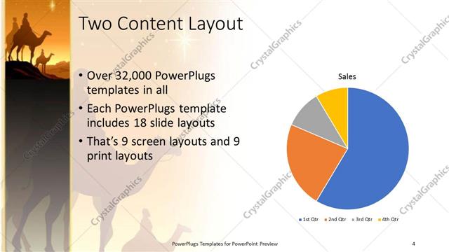 Two Content presentation slide layout