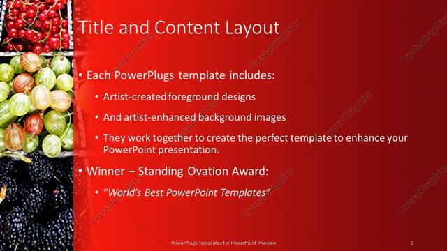 Title and Content presentation slide layout