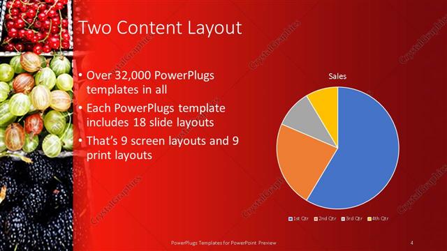 Two Content presentation slide layout